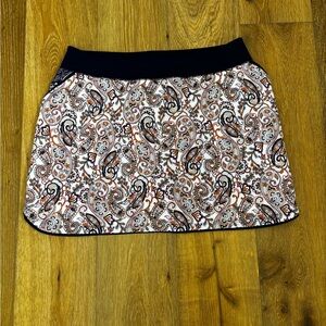 Lands' End Women's Paisley Swim Mini - Navy, plus size 18W